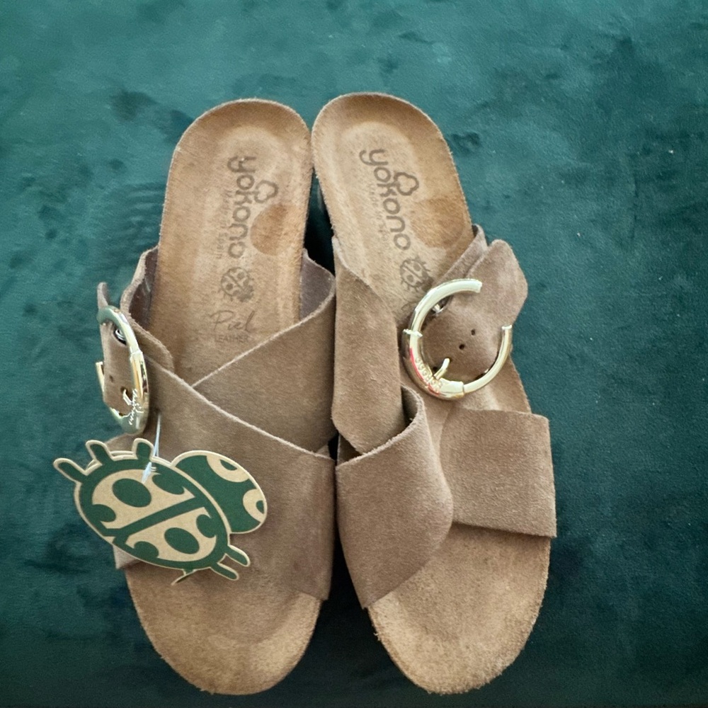 Women's Yokono Sandals W/Buckle Made In Spain Siz 71/2